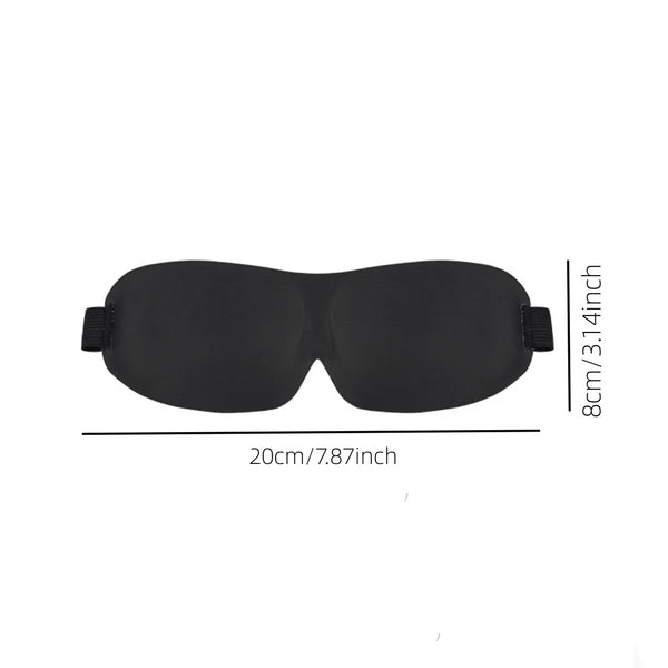 Black 3D contour blackout sleep mask