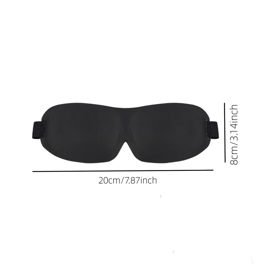 Black 3D contour blackout sleep mask